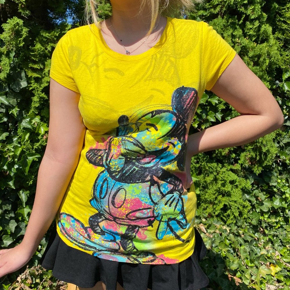 DISNEY Mickey Mouse Yellow Tee Shirt